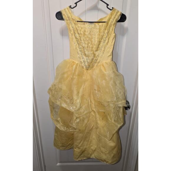 Disney Princess Belle Yellow Dress Girls Halloween Costume Dress-Up Size S 4-6 - Picture 8 of 10